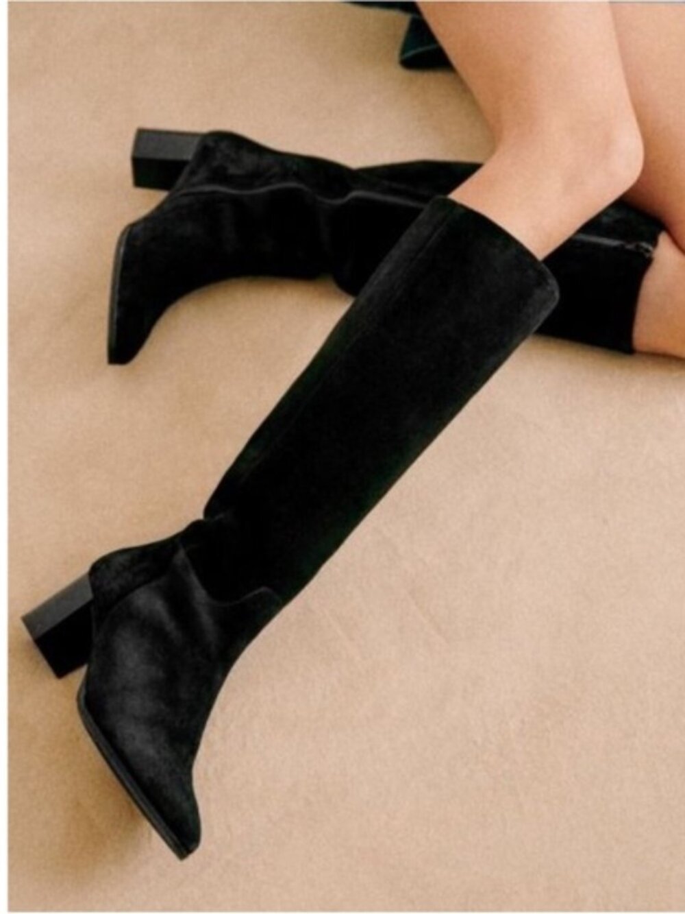 Sézane Adèle boots in Black, size 39 ~ pre-owned EUC!